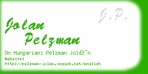 jolan pelzman business card